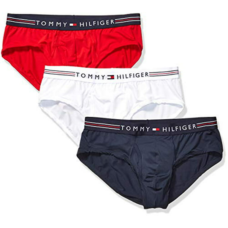 Tommy Hilfiger Men's Pro Multipack Briefs, Mahogany (Multi 3 Pack), X-Large -