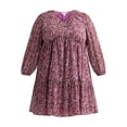thumbnail image 4 of Terra & Sky Women's Plus Size Long Sleeve Mini Peasant Dress, 4 of 4