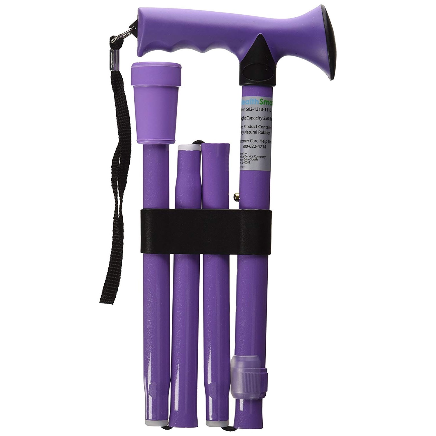 HealthSmart Folding Walking Cane Stick for Men and Women with Comfort