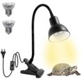 thumbnail image 1 of Turtle Heat Lamp For Reptile Aquarium, Turtle With 2 Uva Uvb Bulb Baking Lamp Adjustable 360 Rotating Clip For Turtle Snake Aquarium, 1 of 5