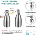 thumbnail image 4 of 500ML Liquid Soap Dispenser Lotion Dispenser With Foam Nozzle Soap Dispenser in 304 Stainless Steel Soap Dispenser Shampoo Bathroom Kitchen Silver, 4 of 4