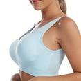 thumbnail image 3 of Eashery Women's Plus Active Seamless Core Sports Bra Womens Cotton Underwear Light Blue L, 3 of 5