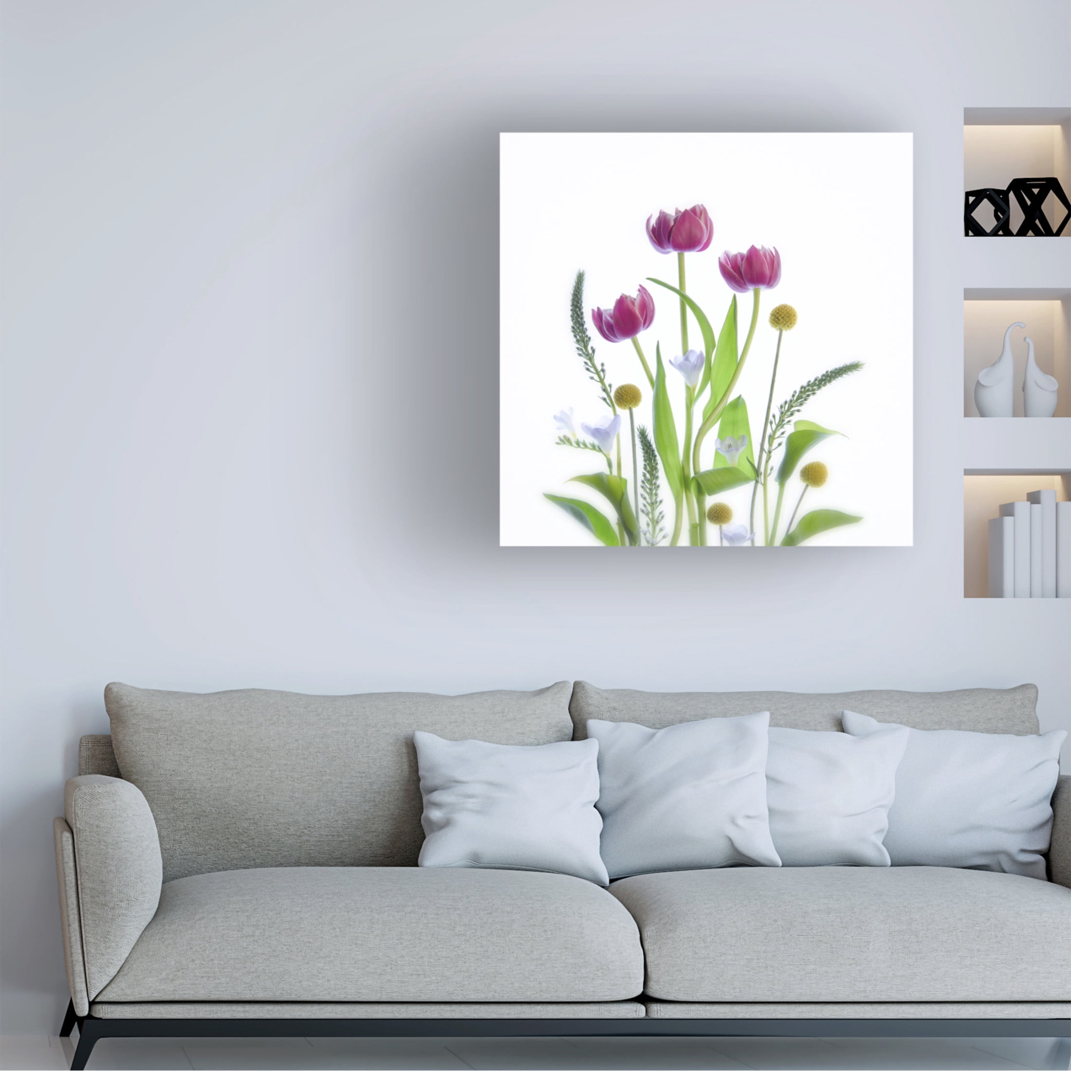 Canvas Wall Art - Catherine W 'Together' Wall Art for Living Room, Bedroom, or Office Décor by Trademark Fine Art - 35 x 35 Inches