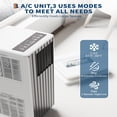 thumbnail image 4 of JoanKaren 8000 BTU Portable Air Conditioner Up to 350 Sq. Ft. 3-in-1 Quiet AC Unit with Cooling,Dehumidifier & Fan,Energy-Saving,24-Hr Timer,Window Kit Included,Black, 4 of 10