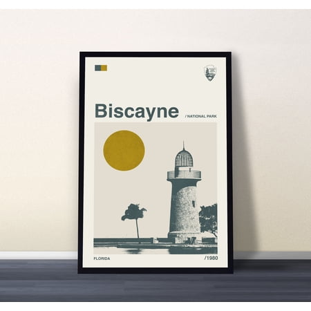 POSTER Biscayne National Park Poster Wall Art, Biscayne Florida National Park Poster, National Park Wall Art, Travel Print, Travel Poster, Mom Gift-UNFRAMED