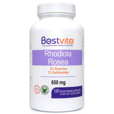 Rhodiola Rosea 650mg (120 Vegetarian Capsules) (Best Rhodiola Rosea Supplement)