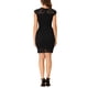 thumbnail image 3 of INSPIRE CHIC Vestido Bodycon de Encaje Floral con Mangas Cortas de Punto Elástico para Mujeres XS Negro, 3 of 6