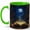 Green, variant on Moonlit Library Book 11oz Ceramic Mug, Fantasy Reader Coffee Cup