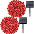 thumbnail image 1 of 2 Pack Green Lights Solar Powered  200 LED 75.5ft Each Solar String Lights Outdoor Waterproof  8 Modes Green Christmas Lights for Patio  Garden  Tree  Halloween Decorations, 1 of 15