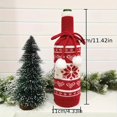 thumbnail image 2 of Decoración para botella de Navidad, cubierta de botella de vino de Papá Noel con diseño, decoración festiva para decoración del hogar, suministros de fiesta de Navidad, 2 of 2