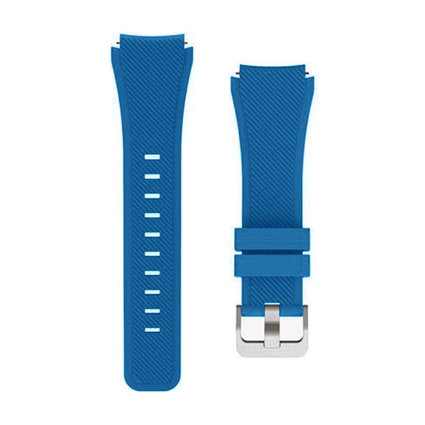 Inteprter Correa de reloj inteligente de silicona, Color sólido, Universal, resistente al calor, reemplazo de correa de reloj de elegante para Electrónica Azul