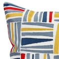 thumbnail image 4 of Jordan Manufacturing 18" x 18" Multicolor Abstract Stripe Square Reversible Decorative Throw Pillow with Embroidery Accent, 4 of 4