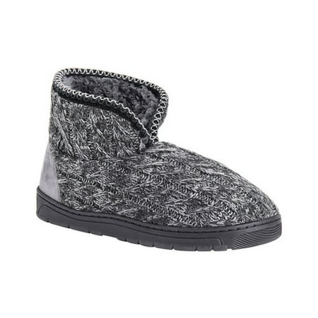 muk luks men's nordic knit bootie slipper socks