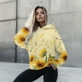 thumbnail image 4 of SCRAWLGOD Music Sunflowers Oversized Graphic Hoodies for Women Plus Size XL Sweaters Long-Sleeve Woman Hoodie Pullover Washable Women's Fashion Hoodies for Daily Life, 4 of 7