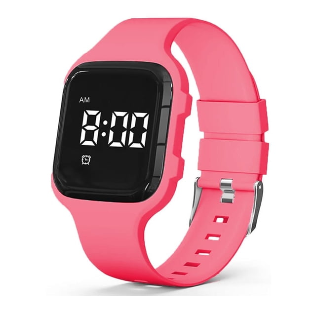 e-vibra Reloj despertador vibratorio Reloj de entrenamiento para ir al baño impermeable Reloj recordatorio médico recargable con temporizador y 15 alarmas diarias (Rosa)