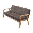 thumbnail image 2 of Sofá cama,Sofá Sofá Sofá de 3 plazas Muebles de salón,Sofá con reposabrazos Sofá salón moderno de madera,Loveseat Sofá Apartamento Oficina en casa,Sofá de ocio Tela TEC gris oscuro, 2 of 8