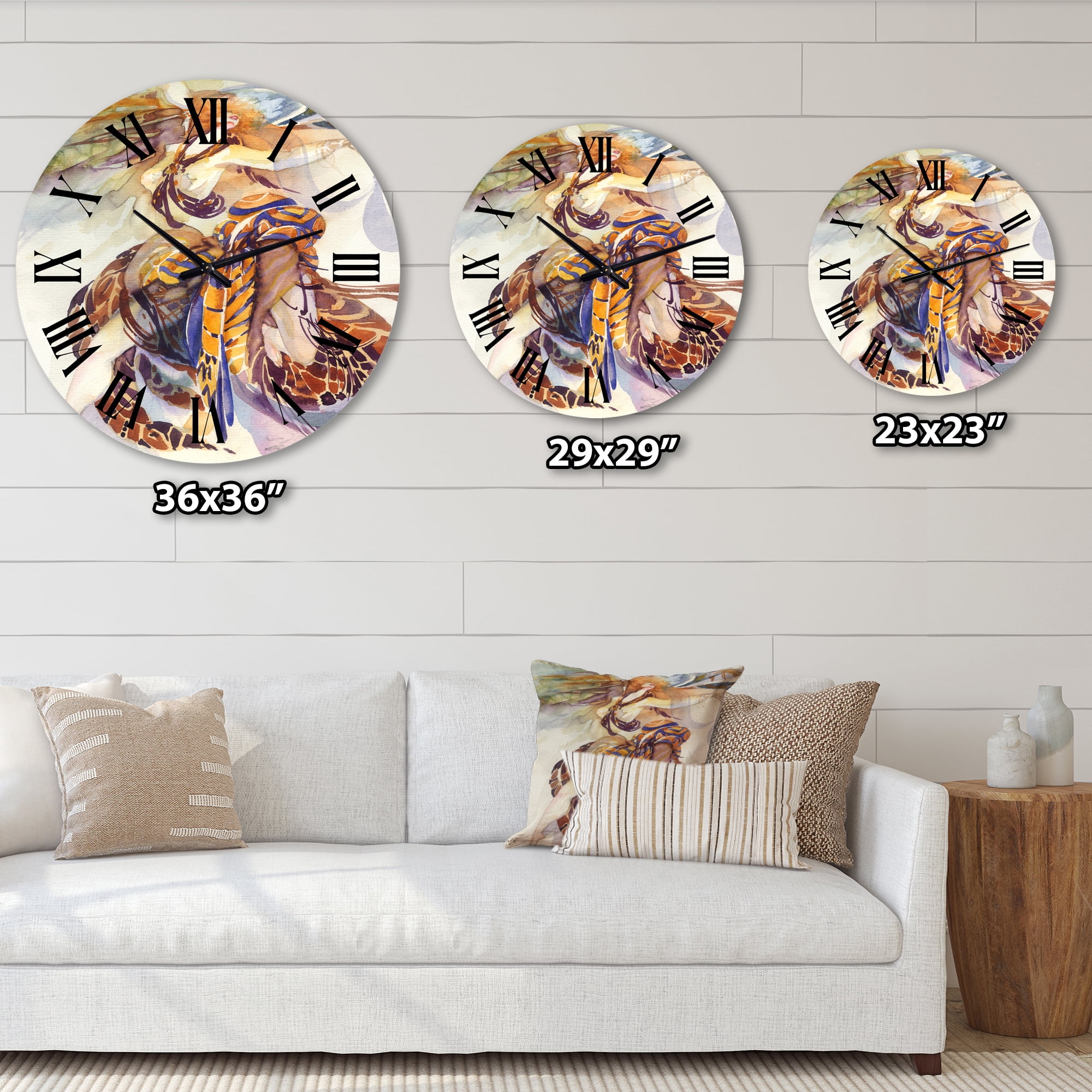 Designart 1 in Quartz Traditional Wall Clock