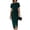 Dark Green, variant on Women's Short Sleeve Dress Side Slit Ruched Bodycon Cocktail Party Wedding Guest Midi Dress Work Office Trendy Dresses Sky Blue XS
