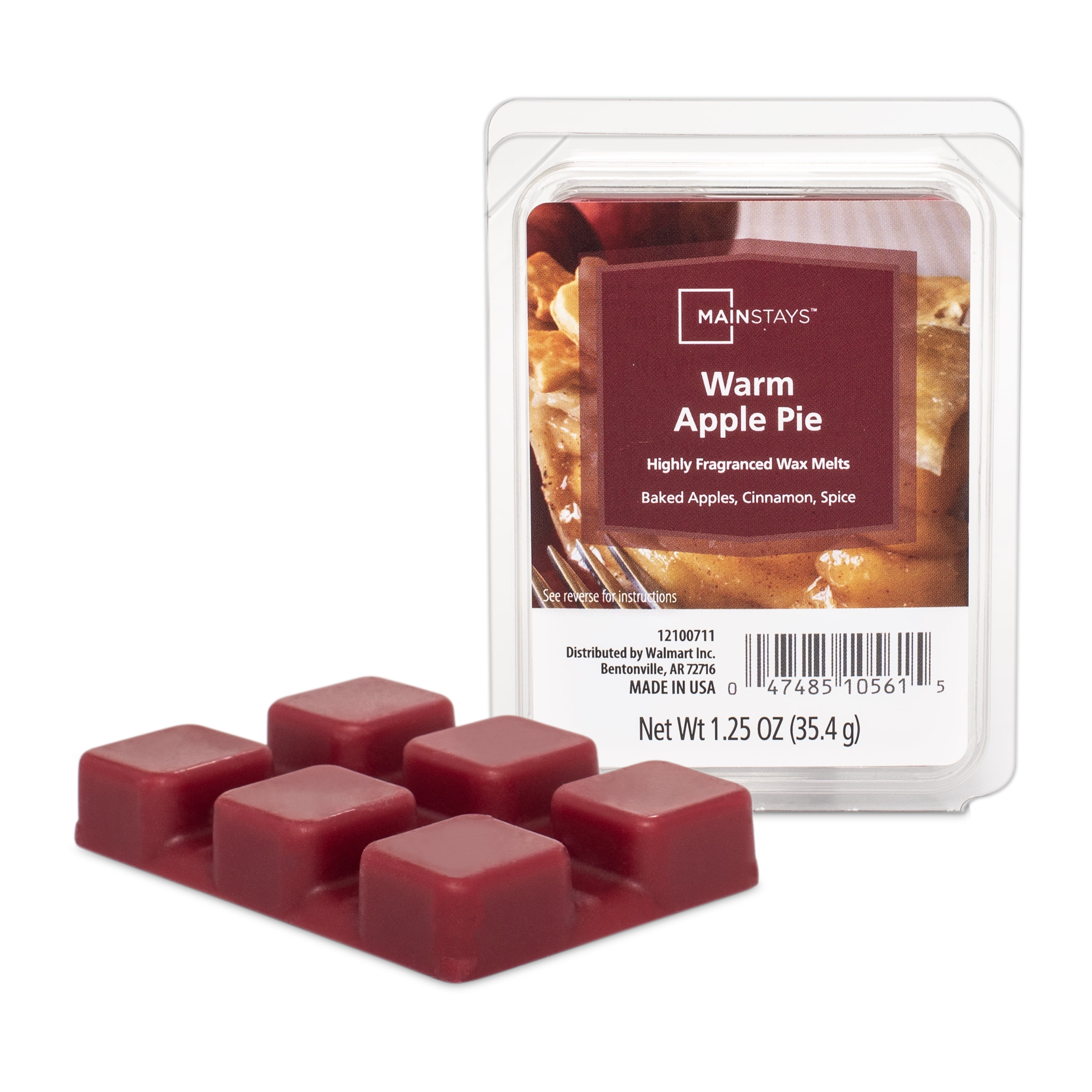 Mainstays Warm Apple Pie Scent Wax Melt, 1.25 oz