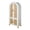White + MDF+1, variant on DIANJIE 71 Oak Arched Storage Cabinet 4 Rattan Door Modern Farmhouse Pantry with Adjustable Shelves
