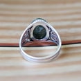 thumbnail image 6 of Moss Agate Ring, 925 Silver Ring, Green Stone Ring, Crystal Ring, Minimalist Ring, Oval Cabochon Ring, Men's Signet Ring, Handmade Jewelry, 6 of 7