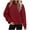 Red, variant on Kaemgyyd Hoodies for Women Fall Winter Trendy Casual Sweatshirts Loose Solid Color Fleece Lined Long Sleeve Pullover with Pockets