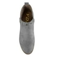 thumbnail image 4 of YDN Women Fashion Studs Stacked Chunky Low Heel Ankle Booties Stylish Cut Out Round Toe Slip On Short Boots Comfort Casual Daily Winter Shoes Size 7 Gray, 4 of 4