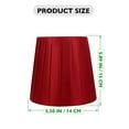 thumbnail image 3 of Qumonin Red Lamp Shade for Table/Floor Lamps - Pleated Clip-on Decor Cover (Red), 3 of 7
