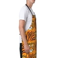 thumbnail image 3 of Lsque Tiger Waterproof Apron Chef Aprons for Men Heavy Duty Chemical Work Apron Extra Long Grilling Aprons with Adjustable Bib Apron, 3 of 9