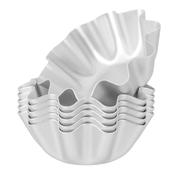 Juego de 6 moldes para tartaletas de huevo, utensilios para hornear pasteles, moldes para pudín y cupcakes.