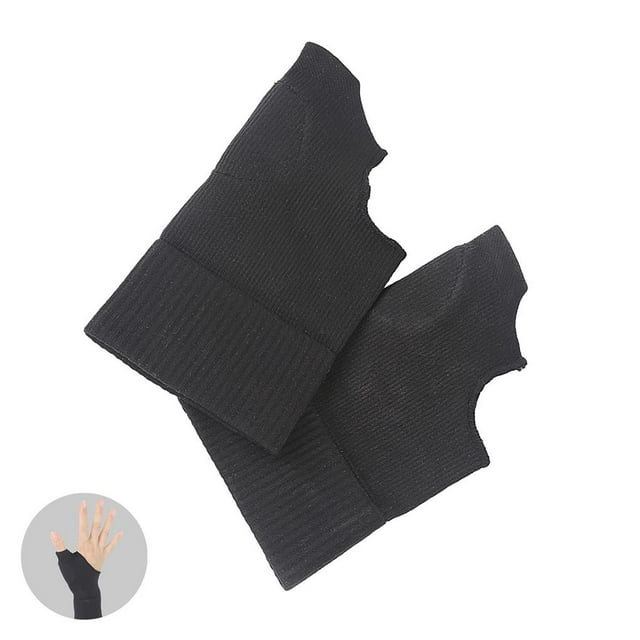 Support de Poignet en Nylon Doux Gants Sans Doigts Compression du Pouce Protection du Poignet Manchon Élastique Confortable pour Tunnel Carpien Main Poignet Articulation