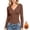 Brown, variant on Ayolanni Thermal Blouses for Women Long Sleeve V-Neck Shirt Base Layer Solid Basic Tops Pink S
