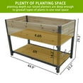 thumbnail image 7 of 48x24x30in Raised Garden Bed Outdoor with Storage Shelf, Planter Box for Balcony /Patio /Backyard with Bed Liner, Suitable for Vegetables/ Flowers/ Herbs, 310lb Capacity (Gray), 7 of 7