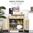 thumbnail image 4 of HOMCOM Farmhouse Sideboard Buffet Cabinet with Drawer and Adjustable Shelf, 4 of 10