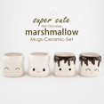 thumbnail image 3 of AVAFORT Marshmallow Shaped Hot Chocolate Mugs Set Cute Emoji 4 Cups Set, 3 of 5