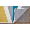 thumbnail image 4 of Feizy Clare Transitional Geometric, Gray/Yellow/Blue, 5' x 8' Area Rug Fade Water Resistant Easy Care Mid-Century Modern Color Block Design Carpet for Living Dining Bed Room, 4 of 9