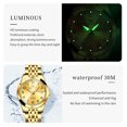 thumbnail image 5 of OLEVS Watches for Women Luxury Casual Dress Analog Quartz Digital Date Two Tone Gold Plated Stainless Steel Waterproof Luminous Female Wrist Watch Reloj para Mujer, 5 of 11