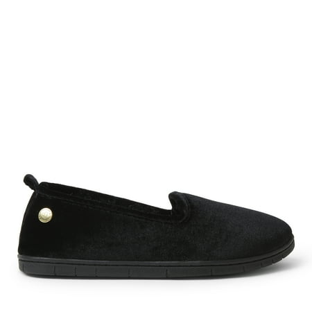 

Dearfoams Women s Rachel Shiny Velour Closed Back Slippers