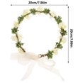 thumbnail image 2 of FRCOLOR Elegant White Bridal Hairband with Realistic Flowers for Wedding and Costume Events, 2 of 5