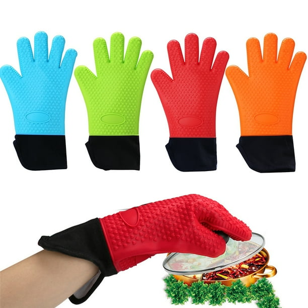Bueautybox 1PC Oven Gloves, Heat Resistant Cooking Gloves Silicone