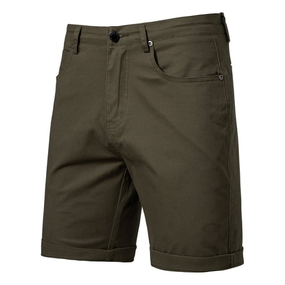 Dolkfu Men Shorts Casual Zipper Flat Front Cargo Shorts Work Classic Fit Mens 7 Inch Shorts 28