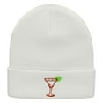 thumbnail image 5 of La Margarita Embroidered 12 Inch Long Knitted Beanie - White OSFM, 5 of 5