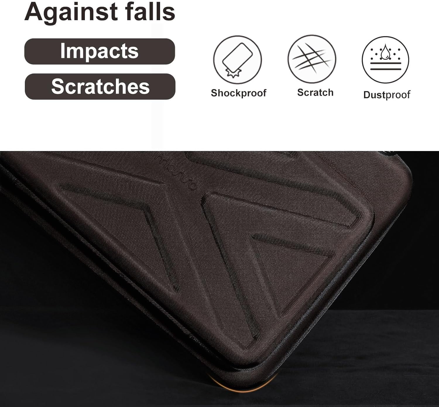 MOSISO Hard Shell Laptop Case for Men Women,15-15.6 inch Computer Bag Compatible with MacBook, HP, Dell, Lenovo, Asus, Notebook,13.3 inch Laptop Bag with Front Pocket & Shoulder Strap