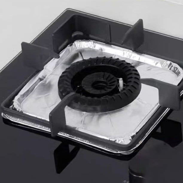 Cubiertas para quemadores de gas, revestimientos de aluminio para atrapar derrames de aceite, grasa y alimentos, almohadilla protectora de aleación de aluminio