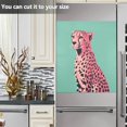 thumbnail image 3 of Yayeee Magnetic Dishwasher Cover for The Front Decoration Home Kitchen Machine Sticker Protector, Big Pink Cheetah, 3 of 6