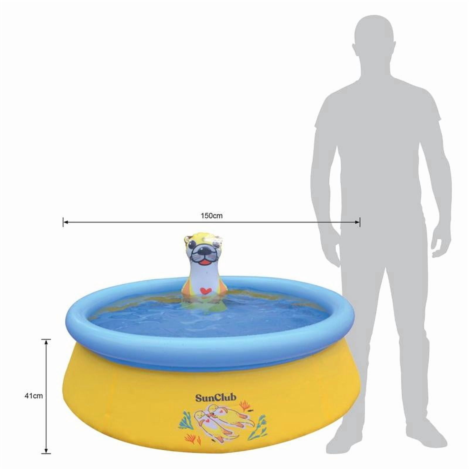 5' x 16.5" Sea Otter Inflatable Outdoor Above Ground Kid Swimming Pool