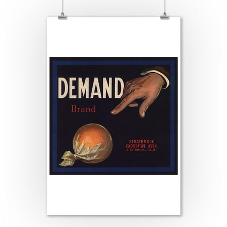 Demand Brand - Strathmore, California - Citrus Crate Label (9x12 Art Print, Wall Decor Travel