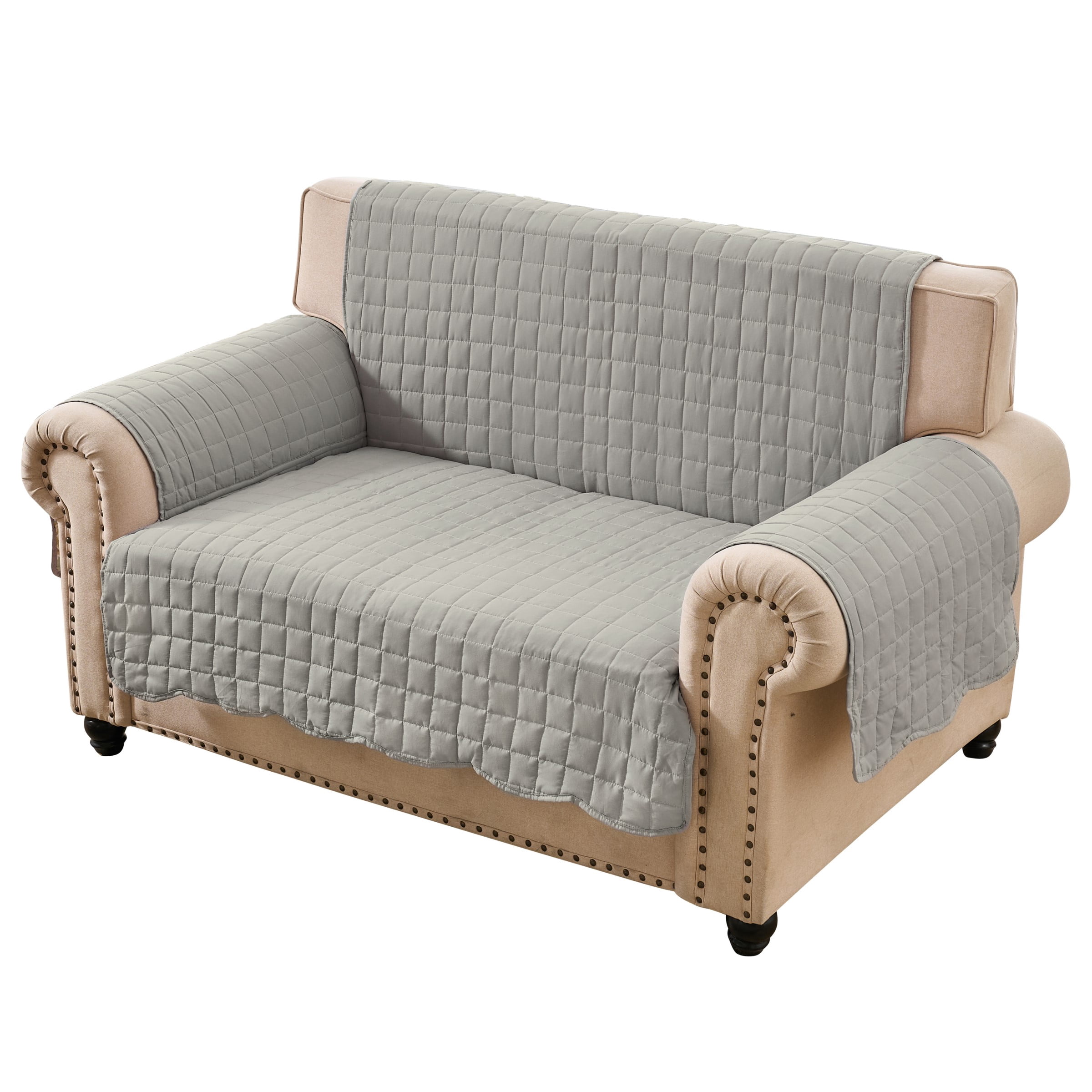 Greenland Home Fashions Emma Floral Patchwork Print Reversible Slipcover/Furniture Protector, Loveseat