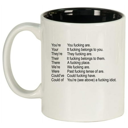 

Funny Grammar Key Gift For Teacher English Teacher Gift Ceramic Coffee Mug Tea Cup Gift for Her Him Friend Coworker Wife Husband (11oz White)