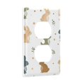 thumbnail image 2 of Yayeee Duplex Wall Plate 1-Gang 4.5"x2.7" Home Receptacle Light Switch Decorative Outlet Cover, Cartoon Bunnies, 2 of 7